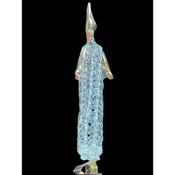 Spun Glass Chandelier & Penguin Ornaments Set of 2 - Picture 2 of 12